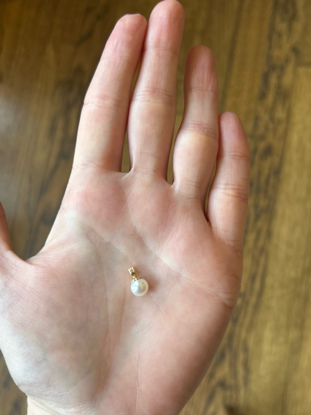 14K SOLID GOLD Pearl Pendant - Picture 3 of 3